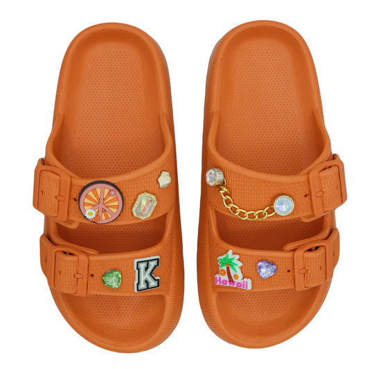 Sandales coogyes orange Hawaï